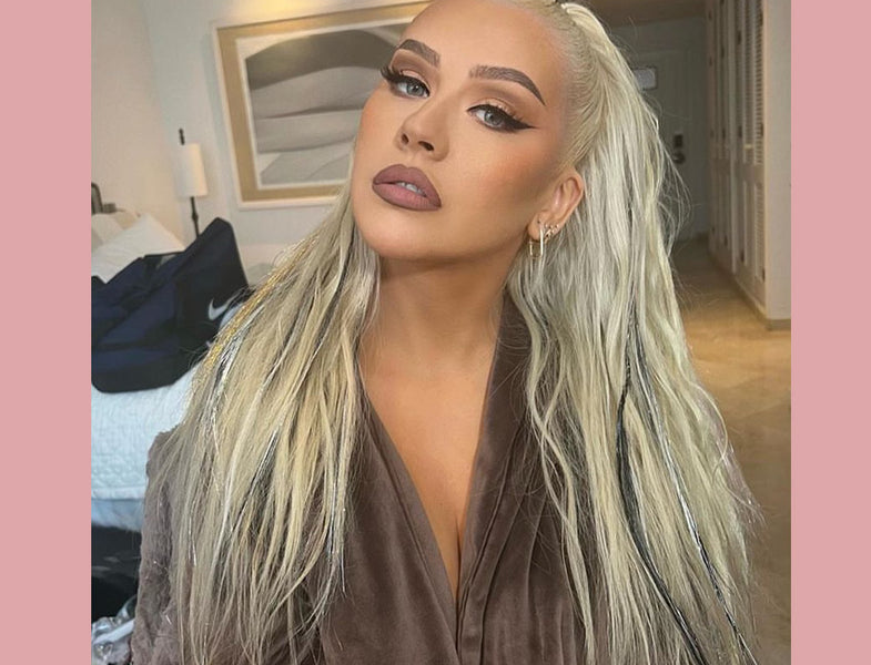 CHRISTINA AGUILERA BRINGS BACK HER SIGNATURE Y2K TWO- TONED HAIR AND IT FEELS SO NOW