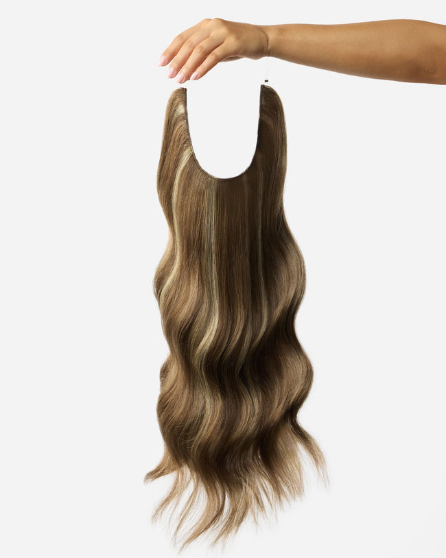 18" Layered Halo® Extension, Medium/Light Brown with Highlights | #5/24