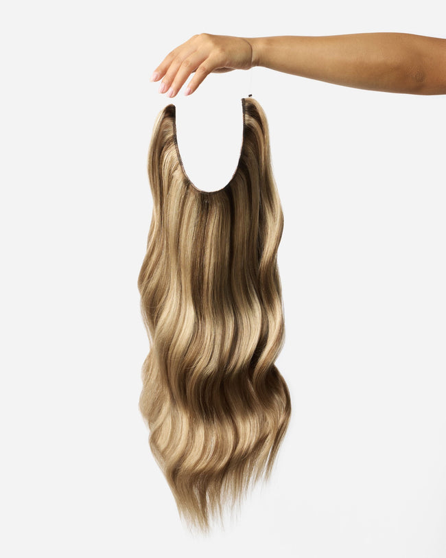 22" Layered Halo® Extension, Light Ash Brown With Deep Lowlights | #612