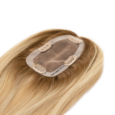 Topper |  Light Warm Blonde with Golden Highlights | #2412 - Hidden Crown Hair Extensions