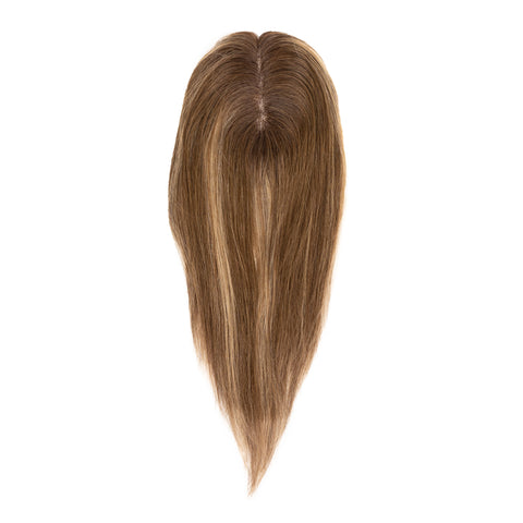 Topper | Medium Brown with Warm Highlights | #4/613 - Hidden Crown Hair Extensions