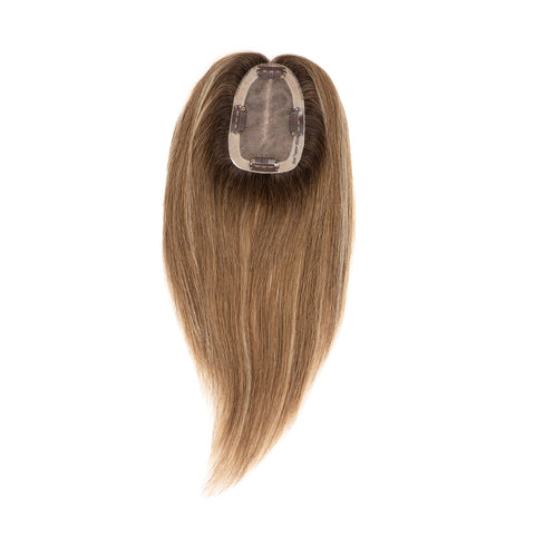 Topper |  Medium/Light Brown with Highlights | #5/24 - Hidden Crown Hair Extensions