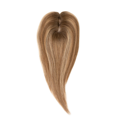 Topper | Ash Blonde with Auburn Lowlights | #612 - Hidden Crown Hair Extensions