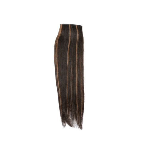 Flip-Up Clip | Deepest Brown/Natural Black with Auburn Highlights | #1B30 - Hidden Crown Hair Extensions