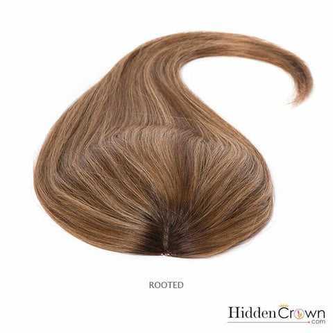 Crown® Topper - Chocolate Brown Blonde Mix - 4/613 - Hidden Crown Hair Extensions