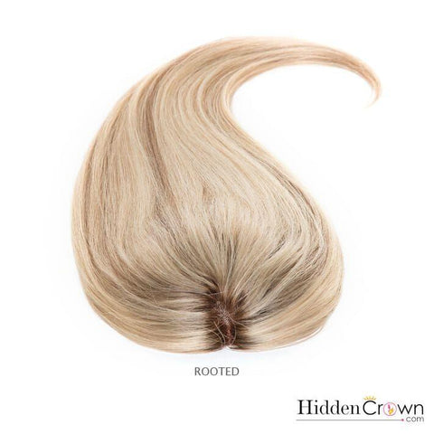 Crown® Topper - Ash Light Blonde w/ Lowlights - 60/8 - Hidden Crown Hair Extensions