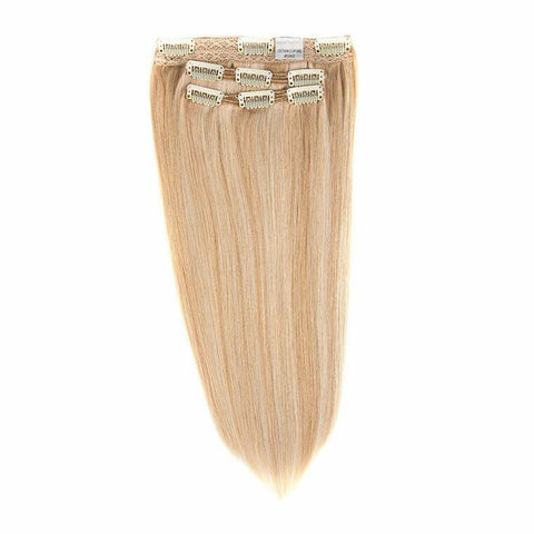 Crown® Clip Ins - Butter Blonde Mix - 2412 - Hidden Crown Hair Extensions