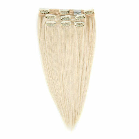 Crown® Clip Ins - Lightest Golden Blonde - 613 - Hidden Crown Hair Extensions