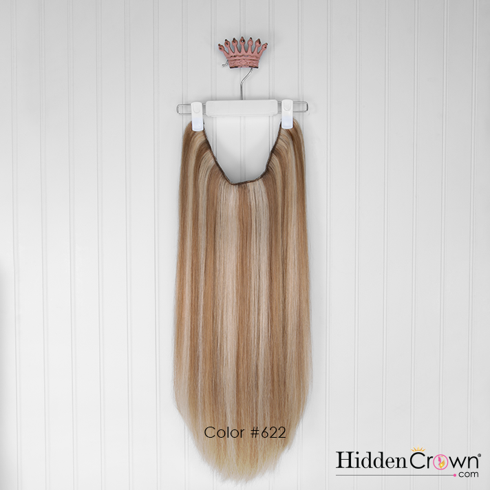 Halo® Extension | Light Caramel Honey Blonde Mix | #622 - Hidden Crown Hair Extensions