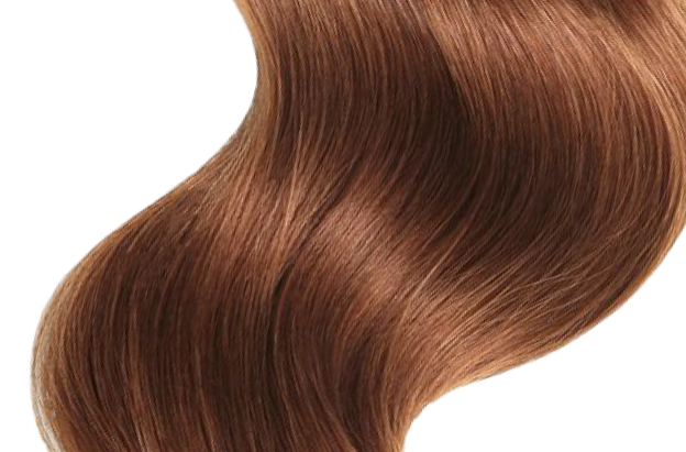 A set of hair extensions crafted with a mix of brown and blonde tones, ideal for enhancing hairstyles.