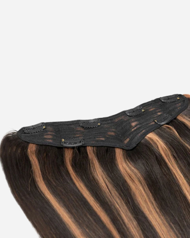 V-Clip Volumizer, Deepest Brown/Natural Black with Auburn Highlights | #1B30