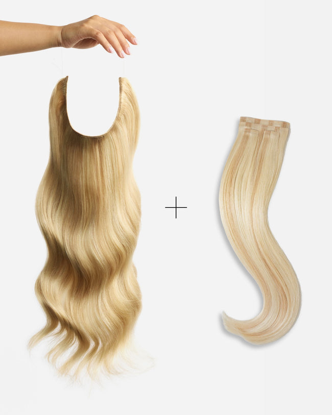 The Power Volume Bundle, Light Warm Blonde with Golden Highlights | #2412