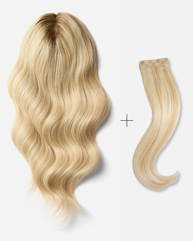The Ultimate Coverage Bundle, Light Warm Blonde with Golden Highlights | #2412