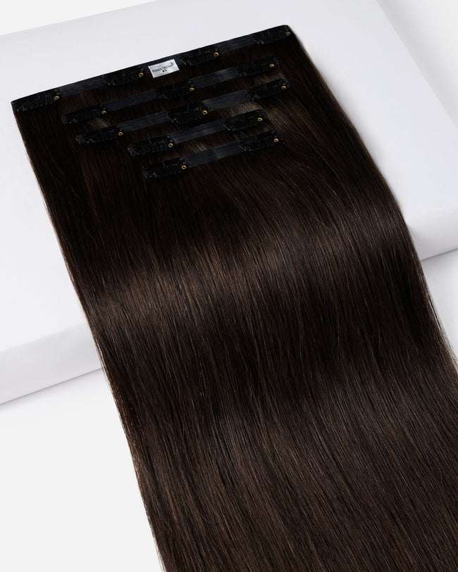 14" Crown® Clip In, Dark Brown | #2 -14 inch