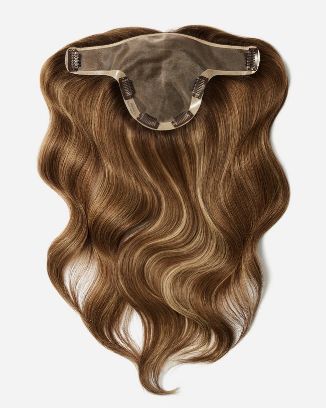 Grand Topper, Medium Brown with Warm Highlights (Rooted) | #4/613R