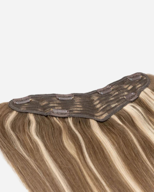16" V-Clip Volumizer, Medium Brown with Warm Highlights | #4/613