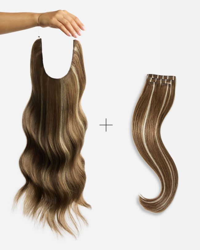 The Power Volume Bundle, Medium/Light Brown with Highlights | #5/24