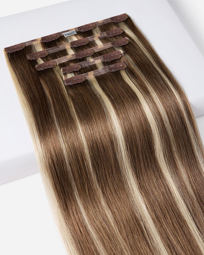 18" Crown® Clip In,  Medium/Light Brown with Highlights | #5/24