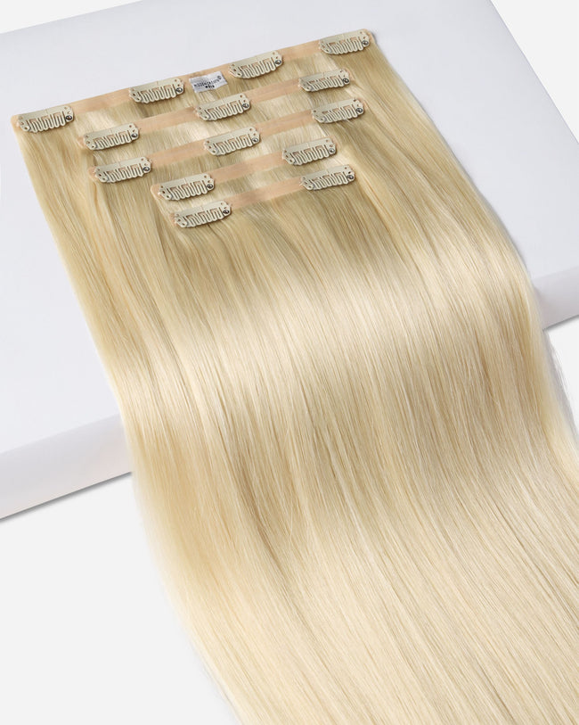 18" Crown® Clip In, Lightest Blonde with Warm Tones | #613