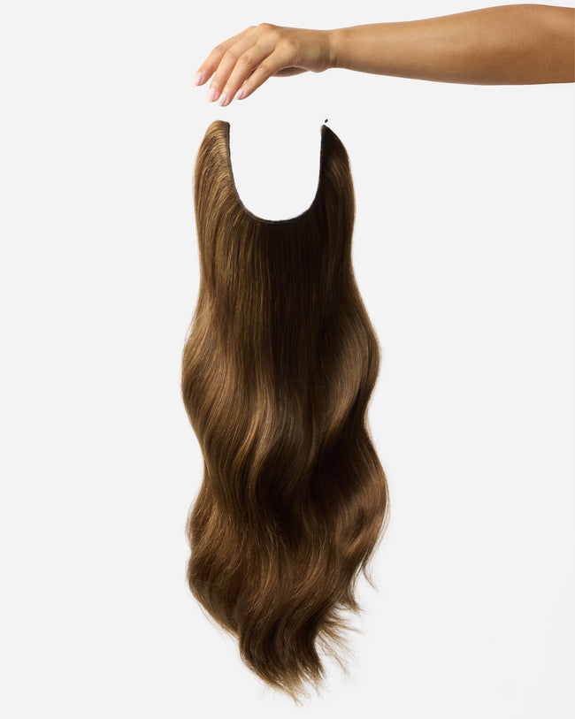 18" Layered Halo® Extension,  Medium Auburn Brown | #6