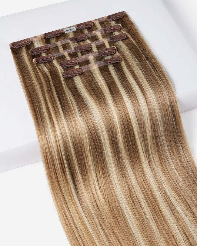Crown® Clip In, Natural Light Brown with Subtle Highlights | #812