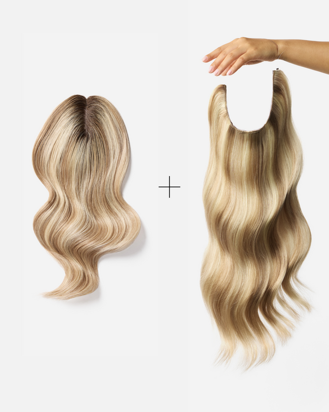 The Mini Coverage & Volume Bundle, Dark Ash Blonde Mix with Cool Highlights | #882