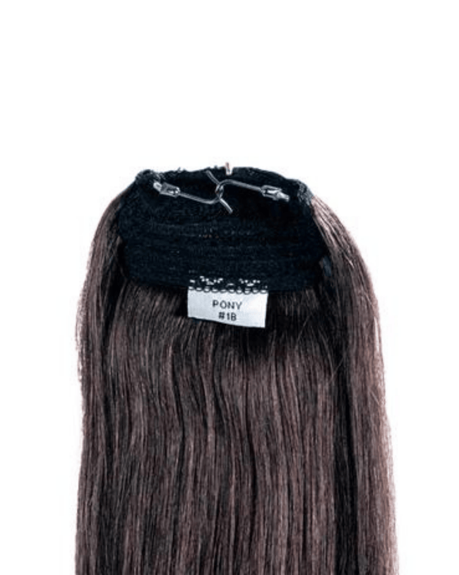 18" Straight Ponytail, Deepest Brown/Near Black | #1B