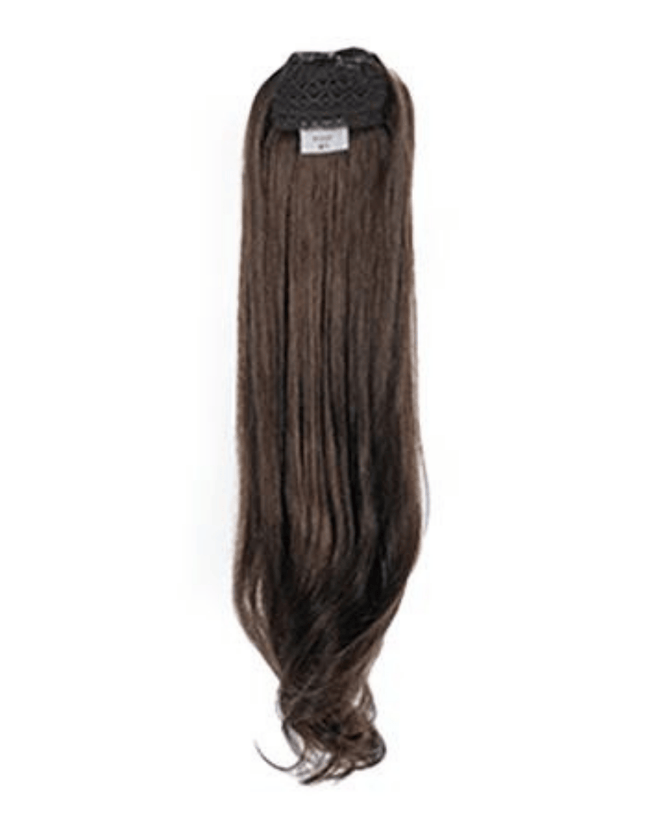 18" Straight Ponytail, Rich Chocolate Brown | #3