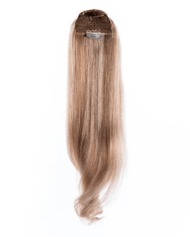 18" Straight Ponytail, Dark Ash/Blonde Mix | #882