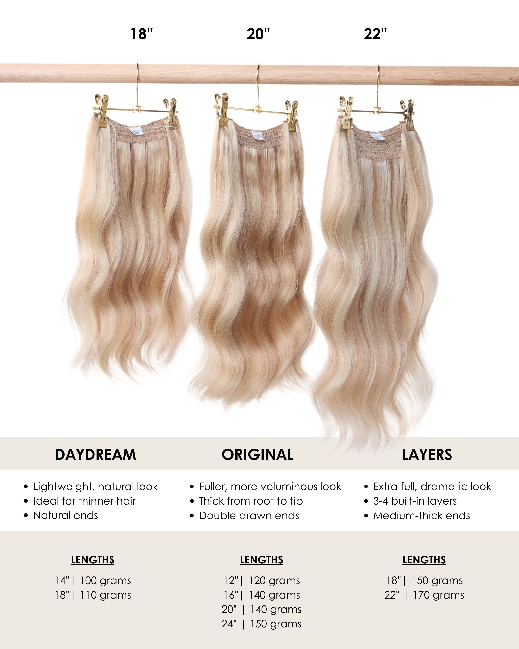 Halo hair extensions length guide hotsell