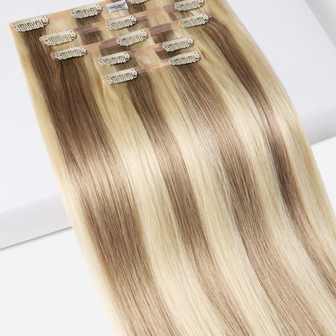 Crown® Clip In,  Cool Ashy Blonde with Highlights | #116