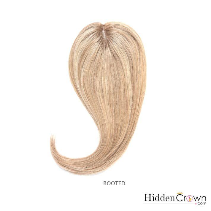 Crown® Topper - Light Ash Blonde highlights and lowlights - 116 - Hidden Crown Hair Extensions
