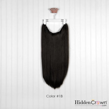 Halo® Extension |  Deepest Brown | #1B - Hidden Crown Hair Extensions