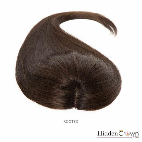 Crown® Topper – Dark Brown - 2 - Hidden Crown Hair Extensions