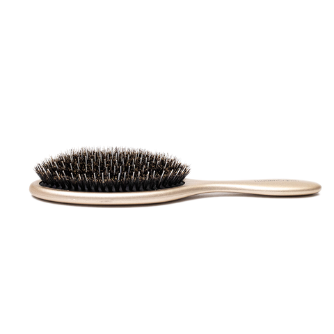 Hidden Crown Natural Boar Bristle Brush- Matte Gold - Hidden Crown Hair Extensions