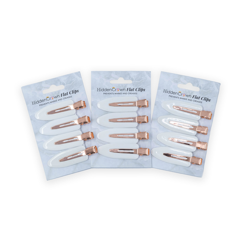 Flat Clips (pack of 4) - Hidden Crown Hair Extensions