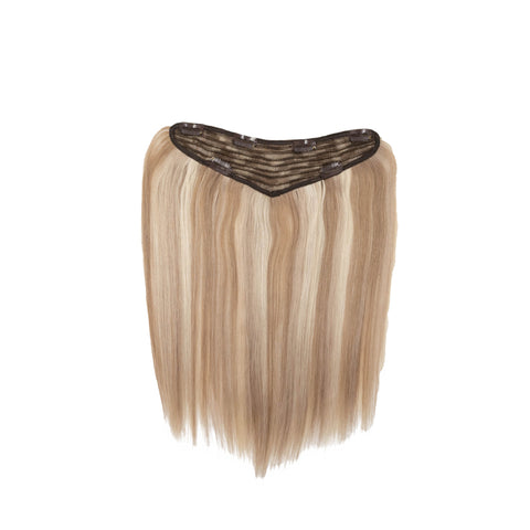 V-Clip Volumizer | Light Ash Blonde Highlights and Lowlights | #116 - Hidden Crown Hair Extensions