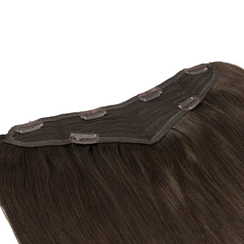 V-Clip Volumizer | Deepest Brown | #1B - Hidden Crown Hair Extensions