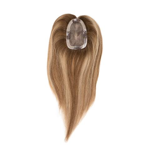 Topper | Ash Blonde with Auburn Lowlights | #612 - Hidden Crown Hair Extensions
