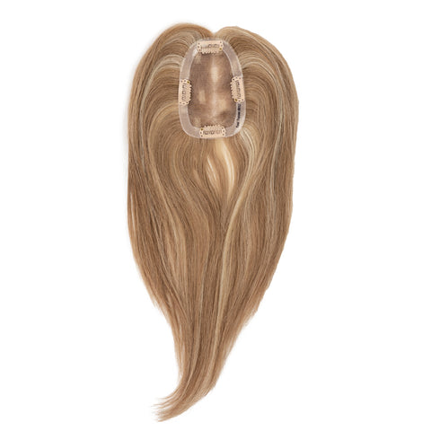 Topper | Natural Light Brown with Subtle Highlights | #812 - Hidden Crown Hair Extensions