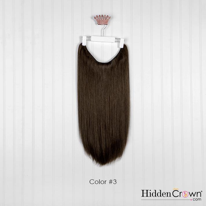Halo® Extension | Rich Chocolate Brown | #3 - Hidden Crown Hair Extensions