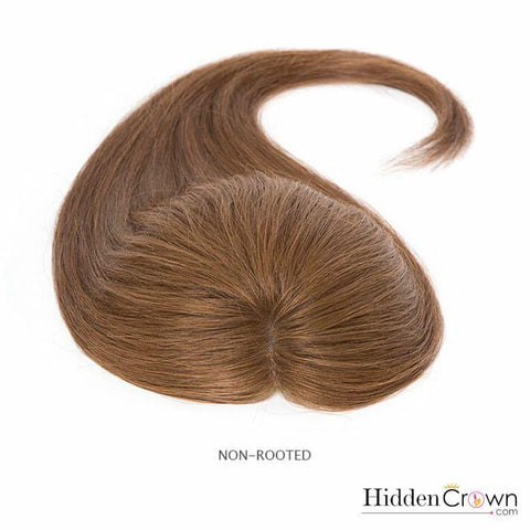 Crown®Topper -  Lighter Medium Brown - 6 - Hidden Crown Hair Extensions