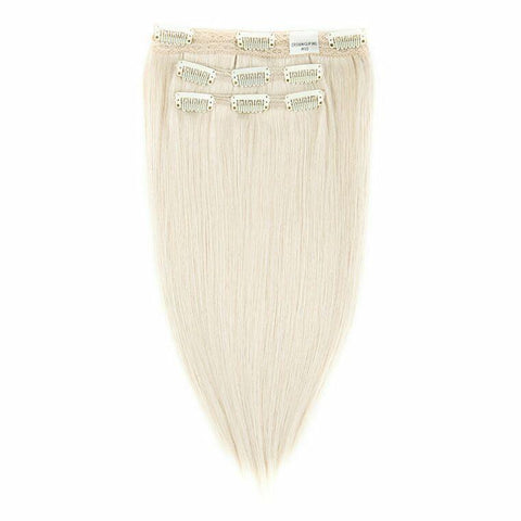 Crown® Clip Ins - Platinum Clearest Blonde - 60 - Hidden Crown Hair Extensions