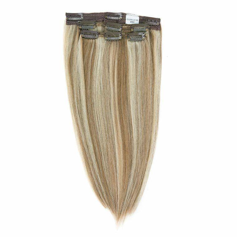 Crown® Clip In | Dark Ash Blonde Mix | #882 - Hidden Crown Hair Extensions
